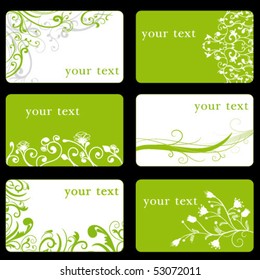 Green Business card - vector collection