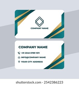 green business company card template