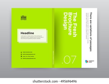 Green Business Corporate roll up annual report brochure flyer design template stock vector, Leaflet abstract flat background, layout A4 size, 2016, catalog, booklet