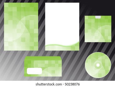 Green business design elements. Clip-art