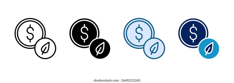 Green Business Icon Set Multiple Style Collection