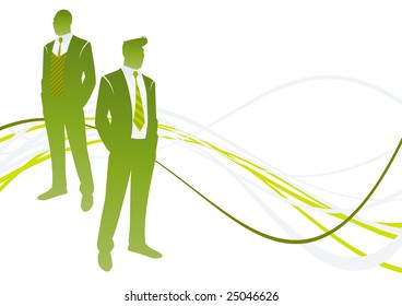 green business man