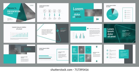 projeto de modelo de apresentação de negócios verde e design de layout de página para brochura, livro, revista, relatório anual e perfil da empresa, com elementos infográficos gráfico