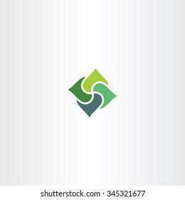 green business square logo element sign vector design