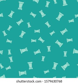 Green Business strategy icon isolated seamless pattern on green background. Chess symbol. Game, management, finance.  Vector Illustration