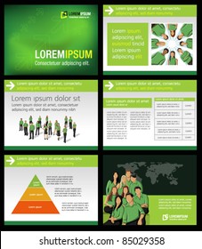 Green business Template. Vector illustration.