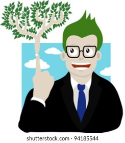 Green businessman