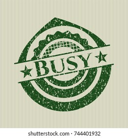 Green Busy distressed rubber grunge stamp