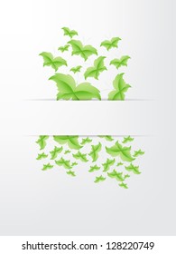 Green Butterfly Leaf Concept with space for text.