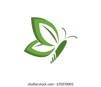 Green Butterfly Logo