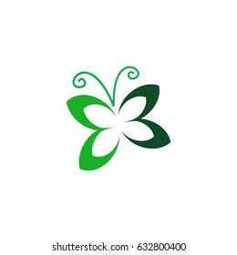 Green Butterfly Logo Design
