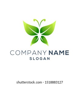 Green Butterfly Logo Design vector
