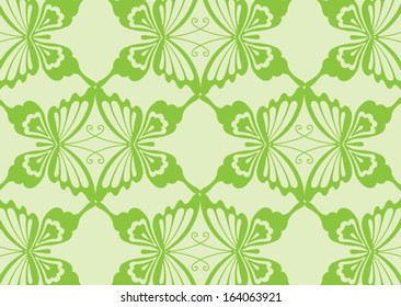 Green Butterfly Pattern Design 
