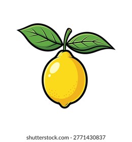 A green butterfly perched on a yellow citrus fruit with wings spread Vector