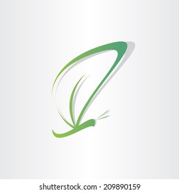 green butterfly stilyzed symbol