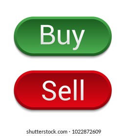 Green button buy, red stop sell. Web design