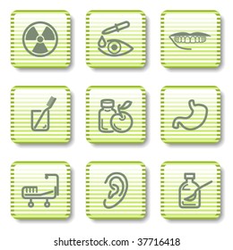 Green button with icon 15