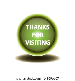 green button thanks for visiting design. vector illustration