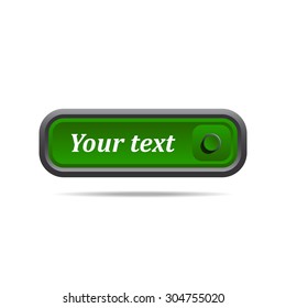 green button for web applications.. icon. vector design