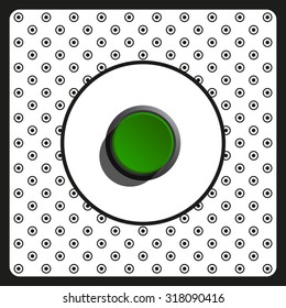 green button for web applications.. icon. vector design