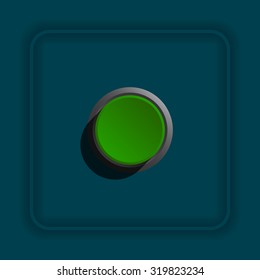 green button for web applications.. icon. vector design