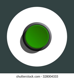 green button for web applications.. icon. vector design