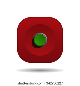 green button for web applications.. icon. vector design