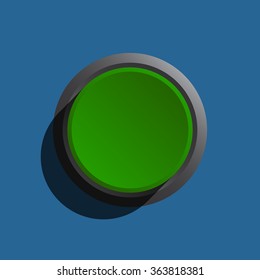 green button for web applications.. icon. vector design