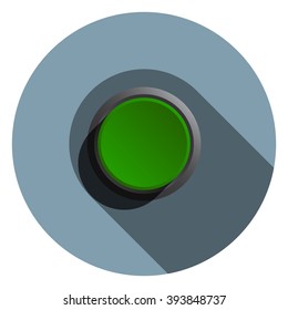 green button for web applications.. icon. vector design