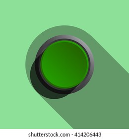 green button for web applications.. icon. vector design