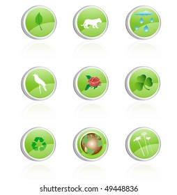 Green buttons collection