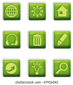Green buttons creative vector