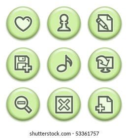 Green buttons with icons 10