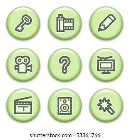 Green buttons with icons 13