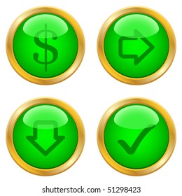 Green buttons for web