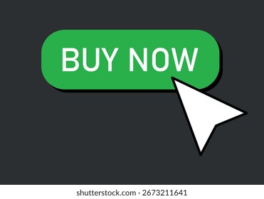 Verde Comprar ahora Botón sobre fondo negro