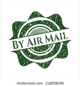 Green By Air Mail distressed grunge stamp