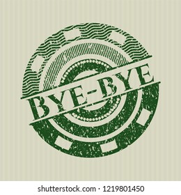 Green Bye-bye rubber grunge texture stamp