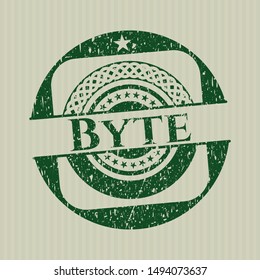 Green Byte distress grunge seal