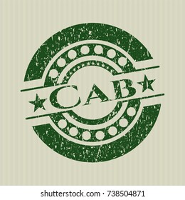 Green Cab rubber grunge texture stamp