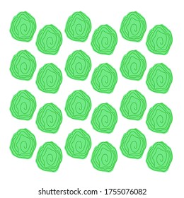 Green cabbage, salad design cartoon illustration 