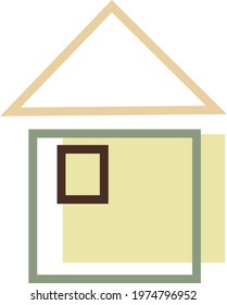 Cabina verde, ilustración de icono, vector sobre fondo blanco