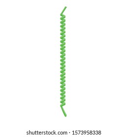 Green cable icon. Cartoon of green cable vector icon for web design isolated on white background