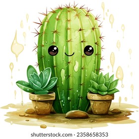 Green cactus after exercise cute but not cuddly