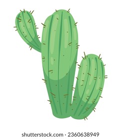 green cactus design vector isolated