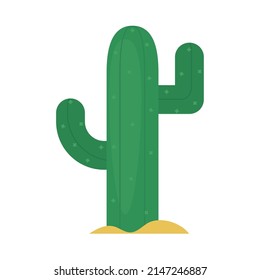 green cactus icon on white background