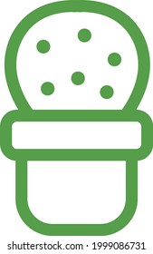 Green cactus, illustration, on a white background.