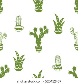 green cactus patterm