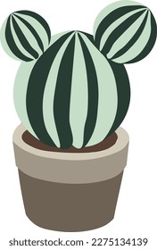 Green cactus pot home garden botanic houseplant