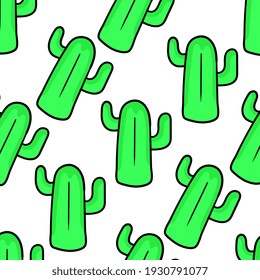 patrón de impresión sin fisuras de cactus verde para textiles. Ideal para la tela vintage de verano, la reserva de chatarra, el papel pintado, la envoltura de regalo. diseño de fondo de patrón de repetición